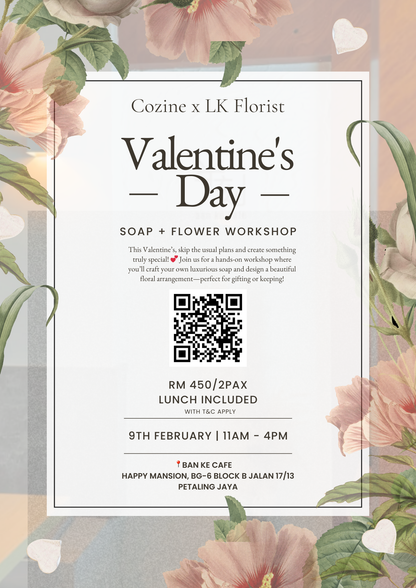 Valentine:  Your Signature Flower & Soap - Workshop 09th February 2025